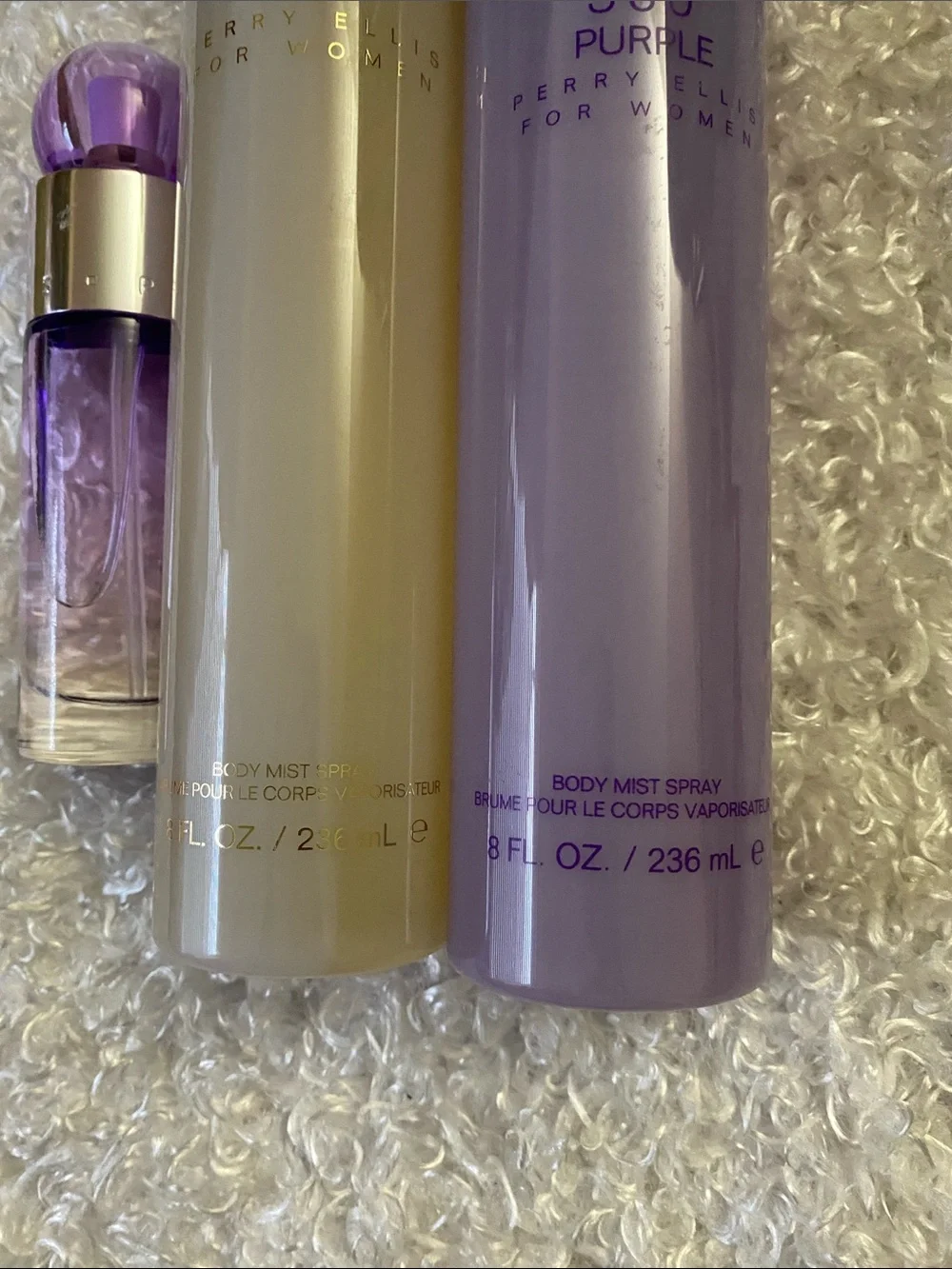 Perry Ellis 360° Purple Trio - Purple, White, Gold Accents